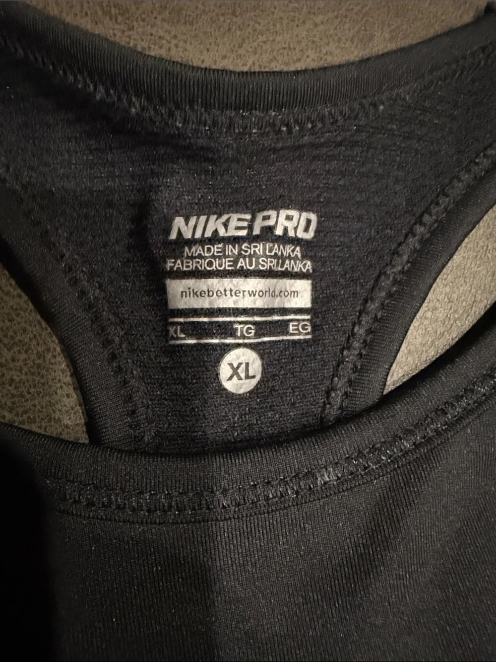 Nike Black & White Nike Pro Racerback Sports Bra dri-fit